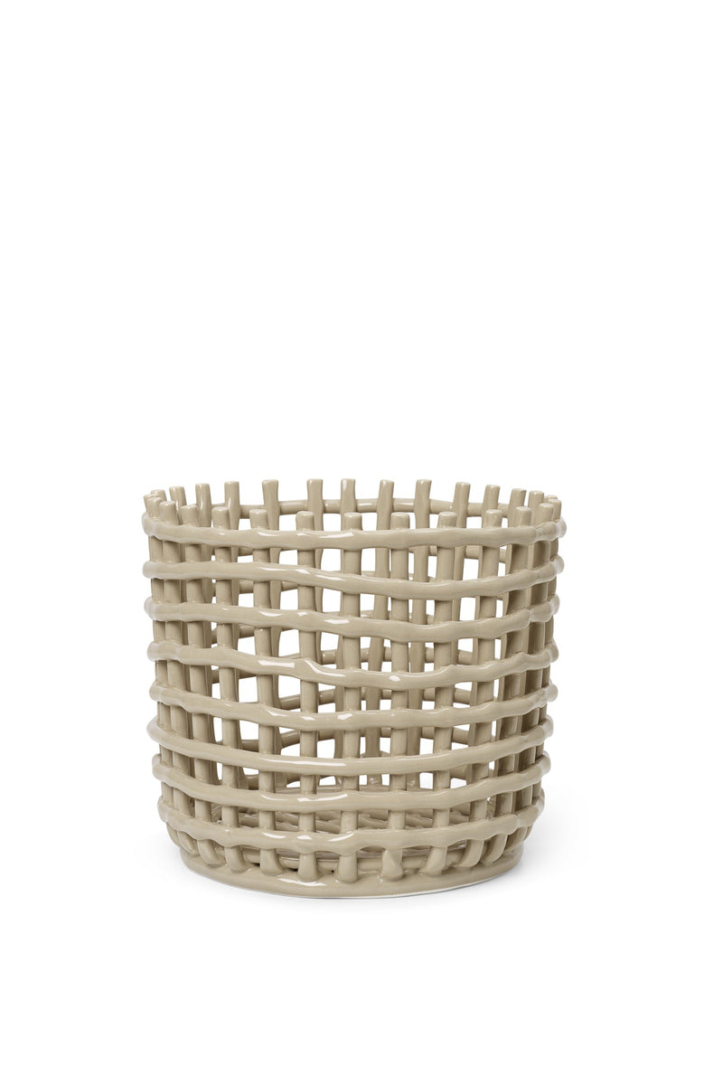 Ceramic Basket - Large - Cashmere